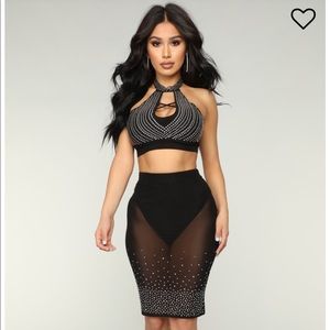 BNWT Black Two piece set bold & sexy!